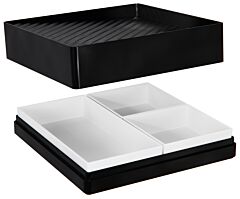Kiru bentoset (With Inserts) (253x253x95mm) Zwart