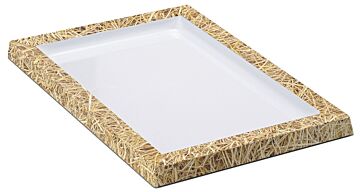 Melamine Tray (280x210x21mm) Hay/White
