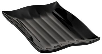 Melamine Wavy Platter Black