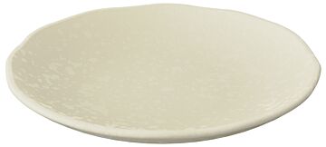 Mineral Melamine Crackle Plate (300x52mm) Parchment