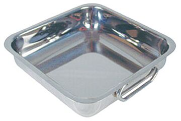 Stainless Steel Square Balti Dish 3L (255x255x65mm) Metallic