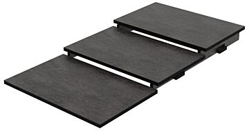Three Tier HPL Riser (325x795mm) Tempered Steel