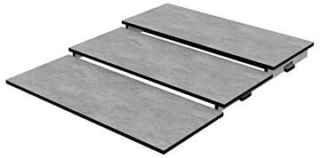 3-laags HPL-riser (650x795mm) Bellato-grijs effect