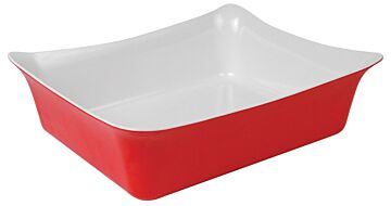 GN 1-2 Fleur melamine Crock w/SF 4L (325x265x100mm) Rood/Wit