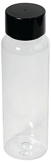 Copolyester Bottle with Black Lid 500ml Clear