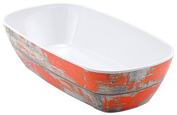 1-3 Size Tura Melamine Crock 2L (176x325x80mm) Rustic Orange