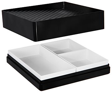 Kiru bentoset (With Inserts) (253x253x95mm) Zwart