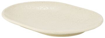 Mineral Melamine Crackle Platter (229x305x30mm) Parchment