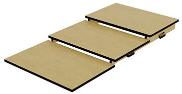 3-laags HPL Riser (420x840mm) Kito-brons-effect