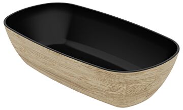 1-4 Size Tura Melamine Crock 1.5L (265x162x80mm) Black