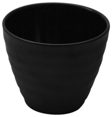 Melamine Rippled Pot 350ml (110x90mm) Black