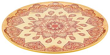 Mehndi Melamine Platter (350x350x15mm) Orange