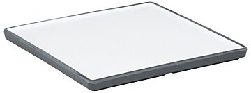 Trafalgar Melamine Square Plate White and Grape