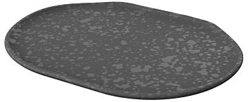 Mineral Melamine Crackle Platter (229x305x30mm) Agate Grey