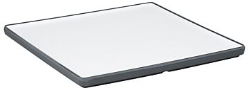 Trafalgar Melamine Large Square Plate (305x305x19mm) White and Grape