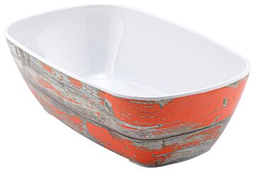 GN 1-4 Tura Melamine Crock 1.5L (265x162x80mm) Rustiek oranje