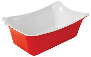 1-4 Size Melamine Fleur Crock w/SF 2L (265x162x100mm) Red/White
