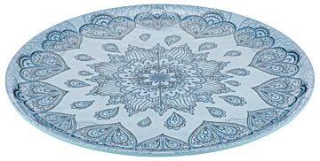 Mehndi Melamine Platter (350x350x15mm) Blue