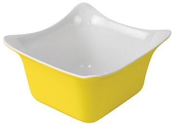 GN 1-6 Melamine Fleur Crock w/SF 1L (176x162x100mm) Geel/Wit