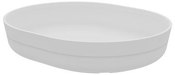 Hu Melamine Oval Tray 1000ml (225x185x45mm) White