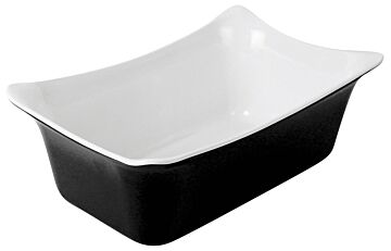 1-4 Size Melamine Fleur Crock w/SF 2L (265x162x100mm) Black/White