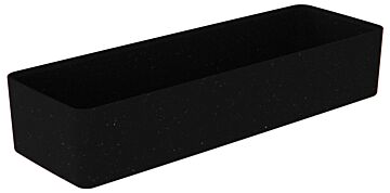 Kata gespikkelde melamine Crock 6650ml (175x520x100mm) Zwart