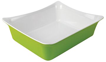 GN 1-2 Fleur melamine Crock w/SF 4L (325x265x100mm) Groen/Wit