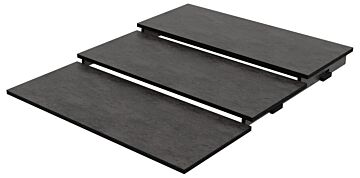 Three Tier HPL Riser (650x795mm) Steel Effect