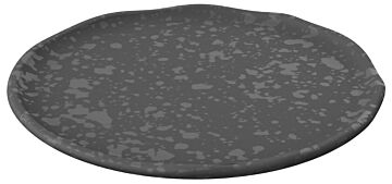 Mineral Melamine Crackle Plate Agate Grey