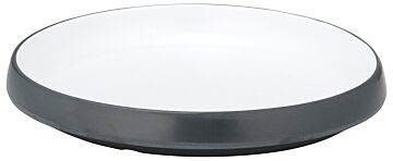 Trafalgar Melamine Large Shallow Dish (245x225x34mm) White and Grape