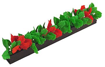 Red/Green Leaf Garnish Base (250mm) Black