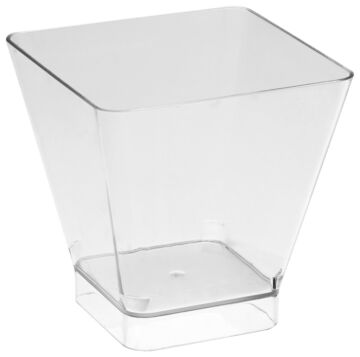 Kom vierkante stijl 15cl (65x65x65mm) Transparant