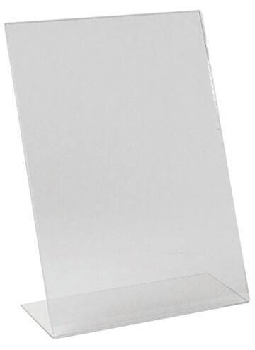 Acrylic Angled Menu Holder A4 (2mm) Clear