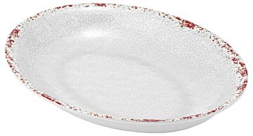 Casablanca Melamine Oval Low Dish 800ml (210x280x35mm) White