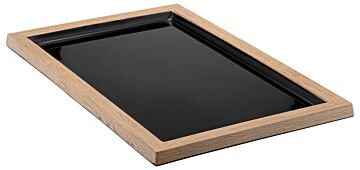 Melamine plateau (420x280x21mm) Hout/Zwart