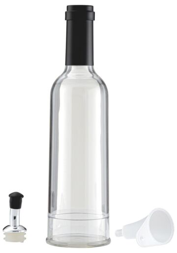 Copolyester Oil Bottle w/Lid 350ml (62x236mm) Clear