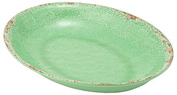 Casablanca Melamine Oval Low Dish 800ml (210x280x35mm) Green