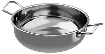 Stainless Steel Balti Dish Metallic