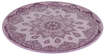 Mehndi Melamine Platter (350x350x15mm) Purple