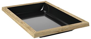 Melamine Schaal 3.2L (420x280x50mm) Hout/Zwart