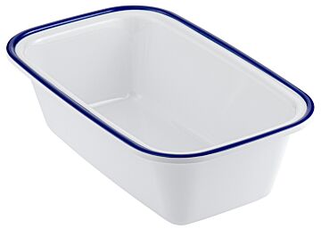 1-4 Size Enamelware Melamine Dish 1.5L (265x162x80mm) Blue