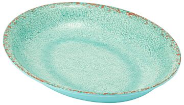 Casablanca Melamine Oval Low Dish 800ml (210x280x35mm) Blue