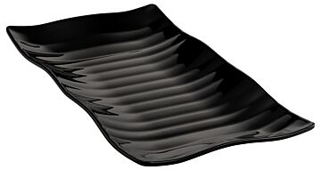 Melamine serveerschaal Wavy (420x240x40mm) Zwart