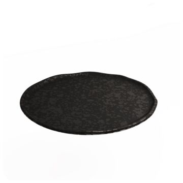 Mineral Melamine Crackle Plate (254x30mm) Noir