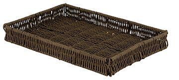 Poly Wicker Basket (420x280x50mm) Willow
