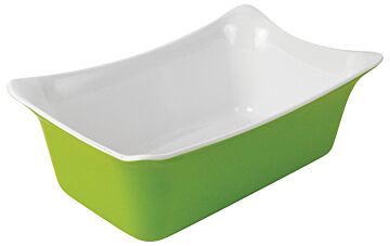 1-4 Size Melamine Fleur Crock w/SF 2L (265x162x100mm) Green/White