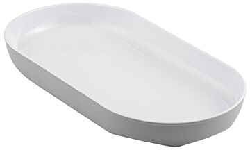 Hive Melamine Tray (6 Pack) 1000ml (308x155x35mm) Grey and White