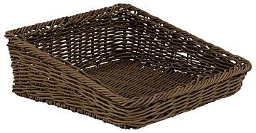 Poly Wicker Basket FrontH/ (337x331x55) Willow