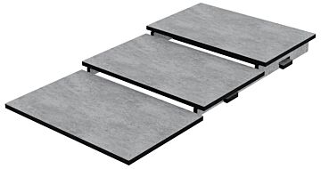 Three Tier HPL Riser (325x795mm) Bellato Grey