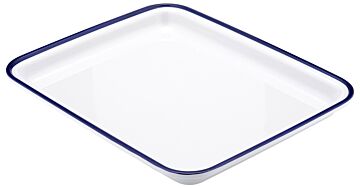 1-2 Size Enamelware Melamine Gastro Tray 6L (325x265x30mm) Blue
